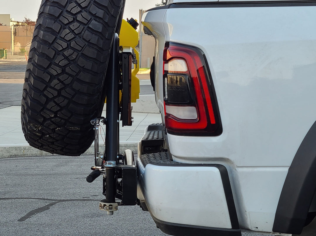 Swing out tire carrier hitch sale